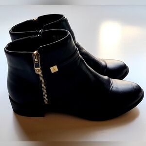 Liz Claiborne Roth Women's Ankle Booties Boots Size 6 Black Zip Up Side